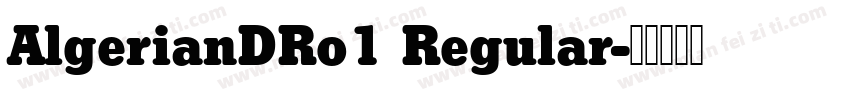 AlgerianDRo1 Regular字体转换